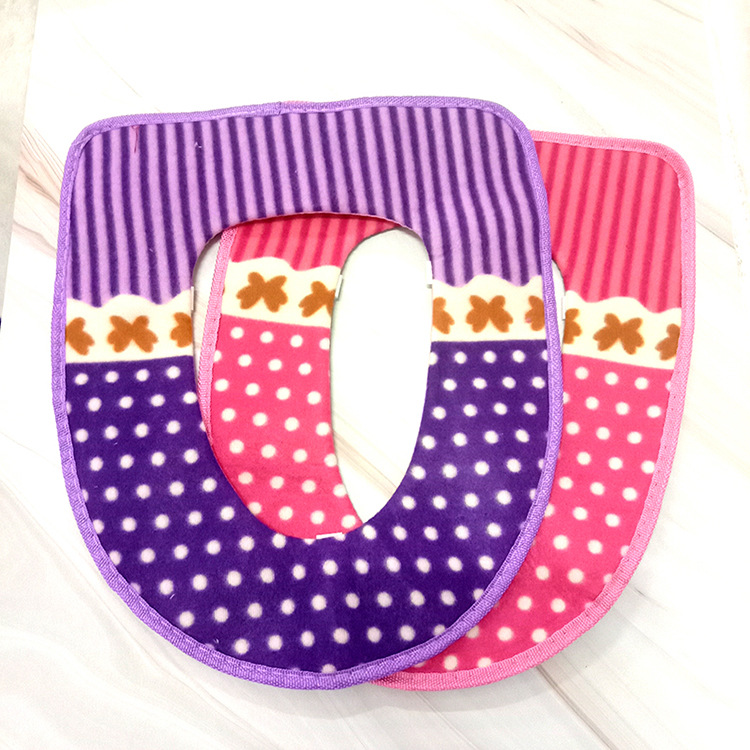 Velcro Plush Toilet Mat Thickened Universal Toilet Seat Cover Winter Toilet Seat Cover Large Toilet Seat Toilet Cushion