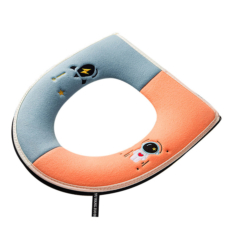 Toilet cushion  Mat Household Velcro Fastener Zipper Toilet Seat Cover Waterproof Thickened Warm Toilet Seat Cover Pad
