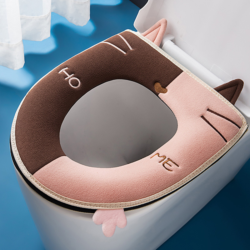 Contrast Color Cat Toilet Seat Cushion Universal Toilet Cushion Toilet Seat Cover Four Seasons Toilet cushion