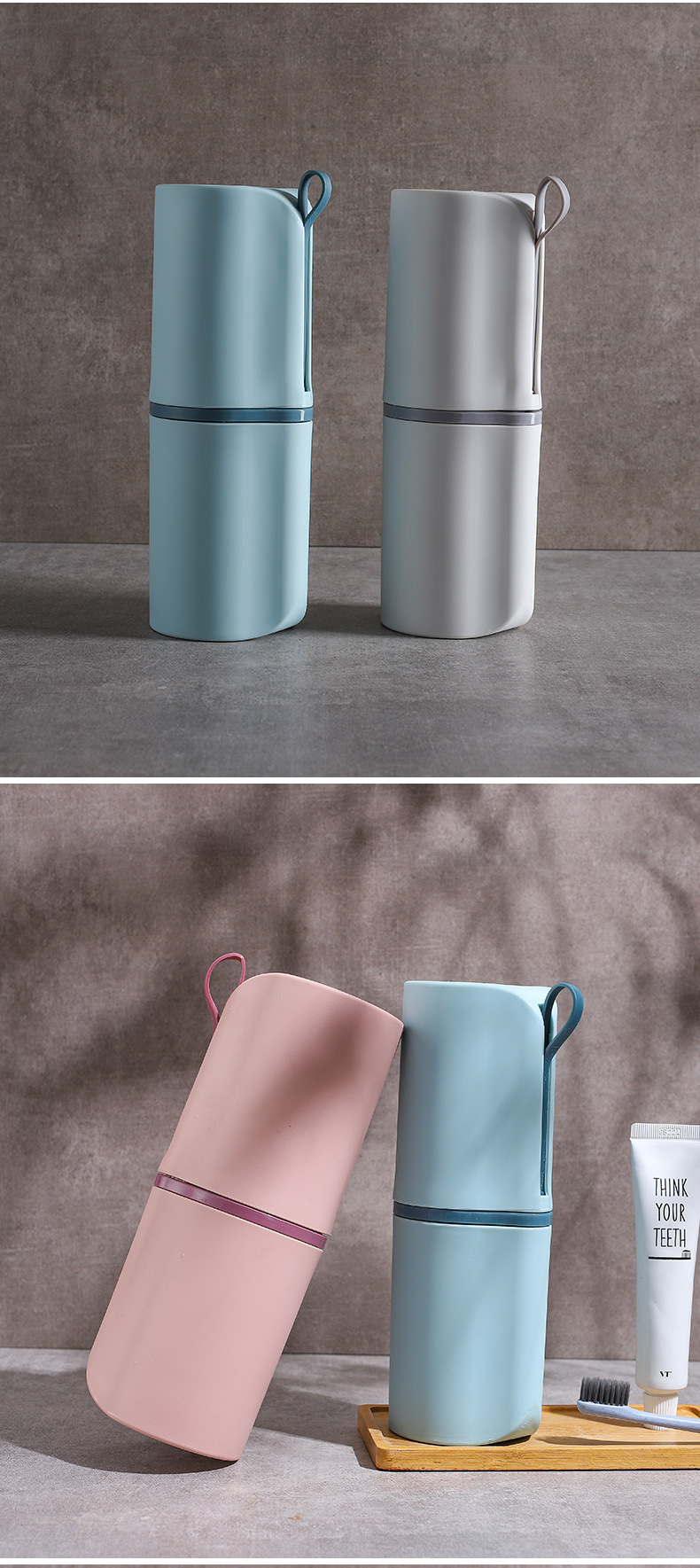 Washing Cup Travel Tooth Cup Couple Portable Tooth Glass Suit Toothpaste Toothbrush Storage Box