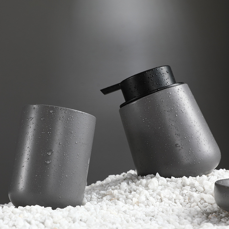 Nordic Minimalist Creative Bathroom Supplies Tooth Glass Suit Ceramic Bathroom Four-Piece Set Hotel Lotion Bottle Suite