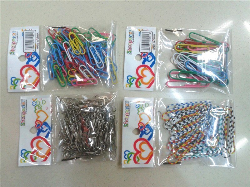 Nickel-plated paper clip cartoon paper clip 28mm paper clip cross-border for stock