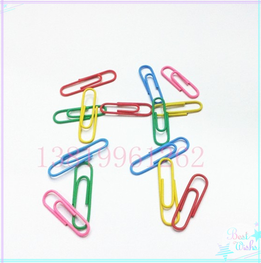 Nickel-plated paper clip cartoon paper clip 28mm paper clip cross-border for stock
