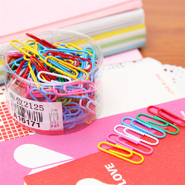 Nickel-plated paper clip cartoon paper clip 28mm paper clip cross-border for stock