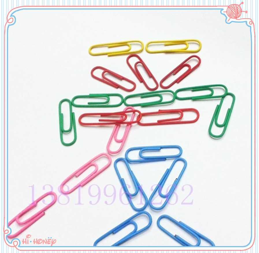 Nickel-plated paper clip cartoon paper clip 28mm paper clip cross-border for stock