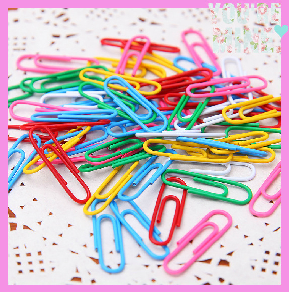 Nickel-plated paper clip cartoon paper clip 28mm paper clip cross-border for stock