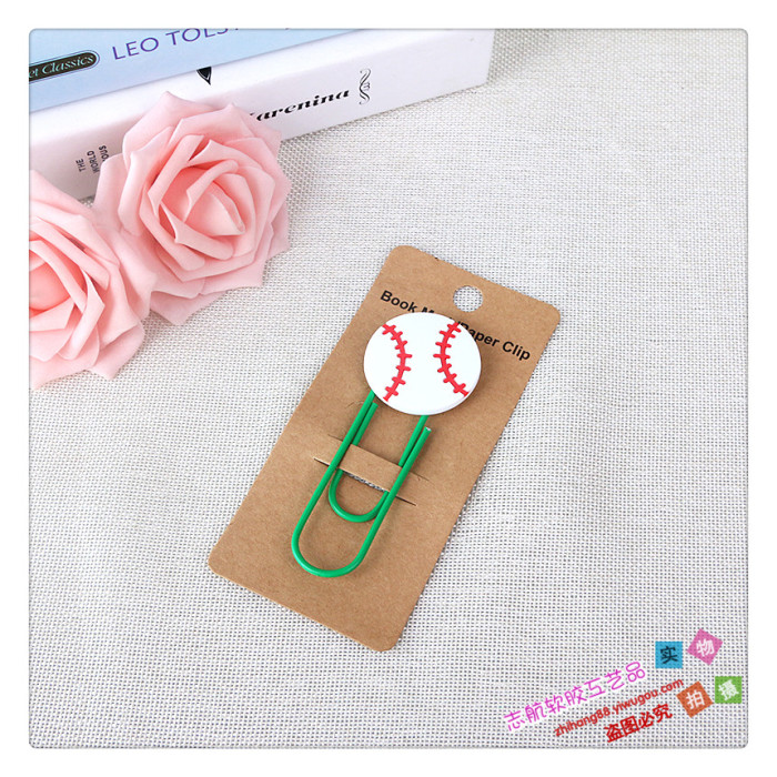 Stationery cute cartoon paper clip paging bookmark color flexible plastic paper clip