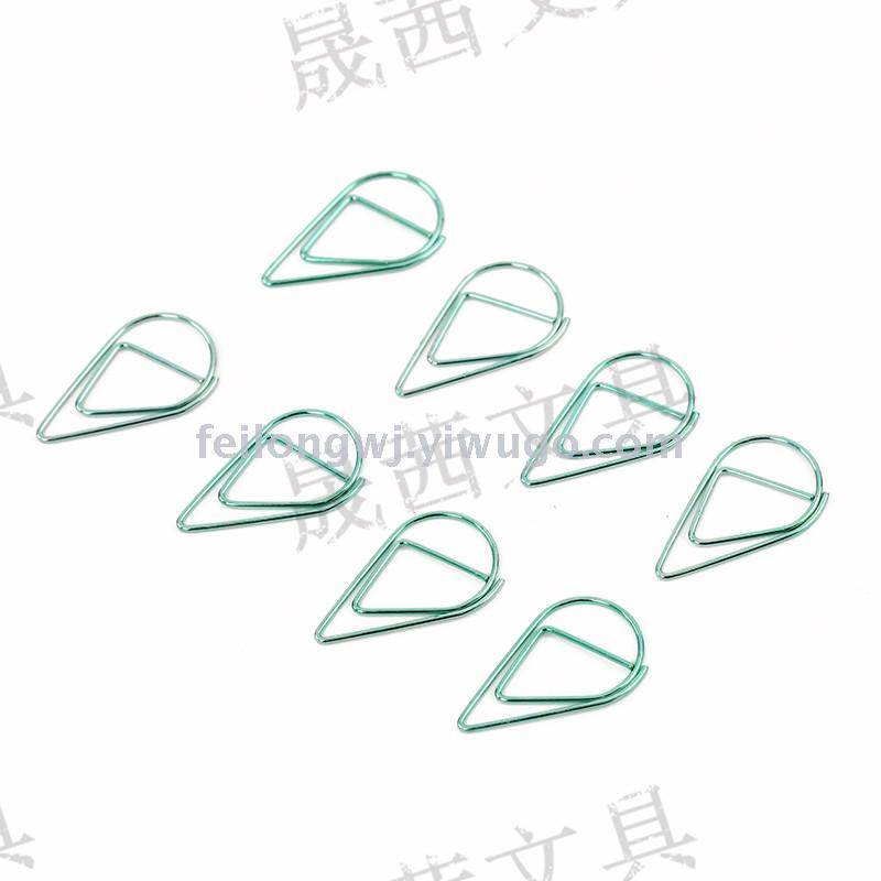 Cross-border creative colorful dazzling color paper clip rose gold colorful plating retro notebook drop paper clip