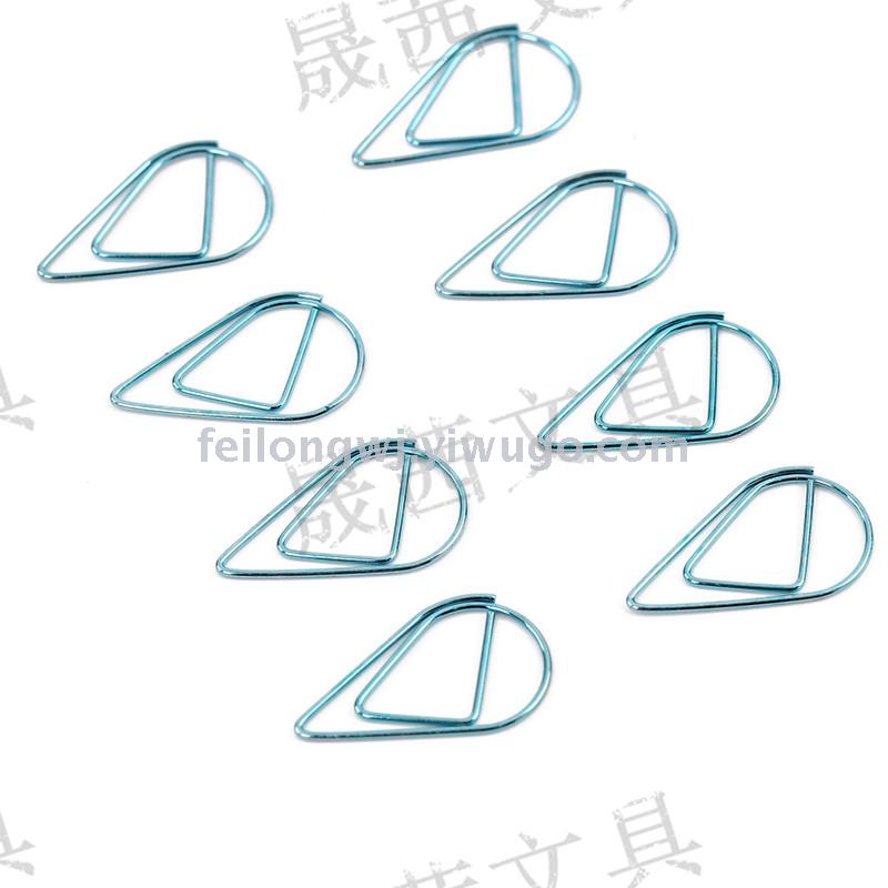 Cross-border creative colorful dazzling color paper clip rose gold colorful plating retro notebook drop paper clip