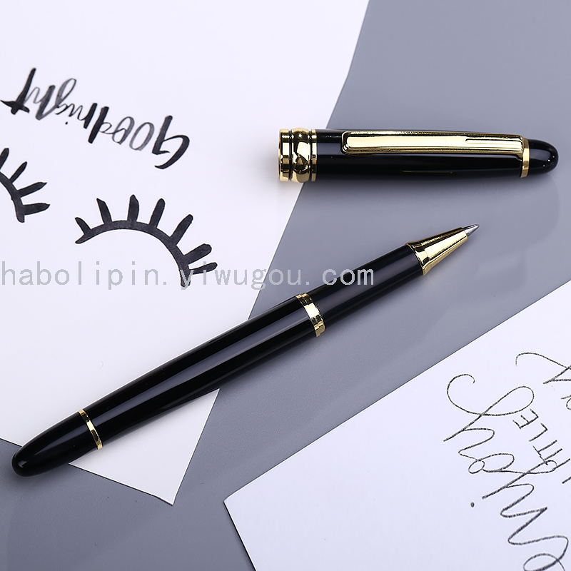 Business office sign pen metal bead pen advertisement gift promotion pen waterborne pen custom LOGO