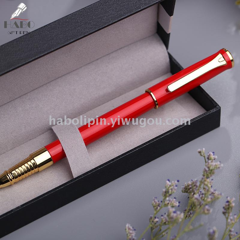 Ha bo metal signature pen creative gifts couples rotating pen business office pens customized LOGO manufacturers direct
