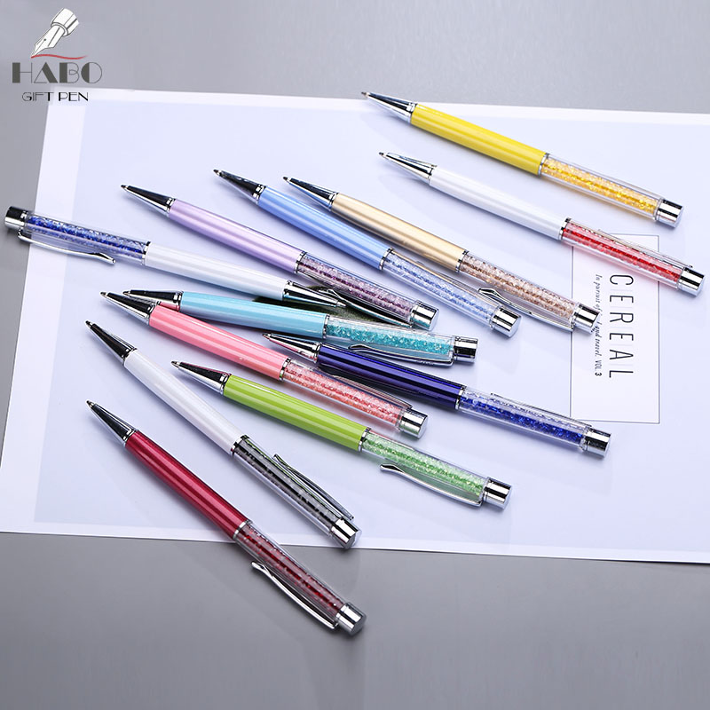 Popular Metal Ball Point Pen High-Grade Metal Rhinestone Pen Crystal Pen Gift Pen Custom Logo