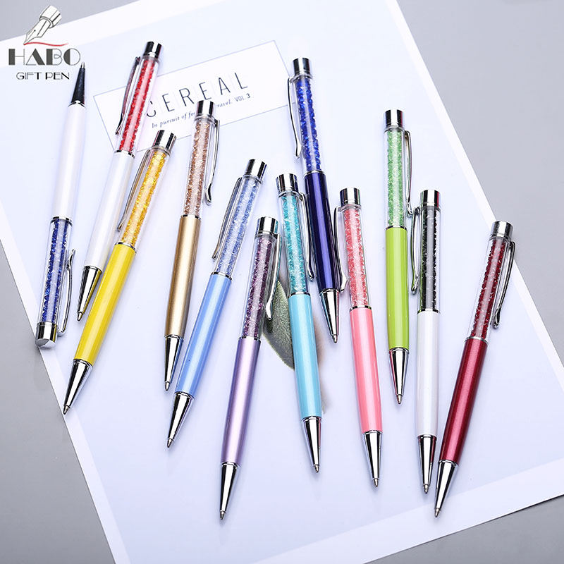 Popular Metal Ball Point Pen High-Grade Metal Rhinestone Pen Crystal Pen Gift Pen Custom Logo