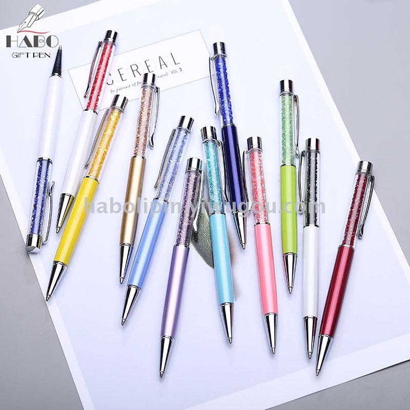 Popular Metal Ball Point Pen High-Grade Metal Rhinestone Pen Crystal Pen Gift Pen Custom Logo