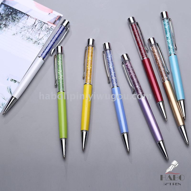 Popular Metal Ball Point Pen High-Grade Metal Rhinestone Pen Crystal Pen Gift Pen Custom Logo
