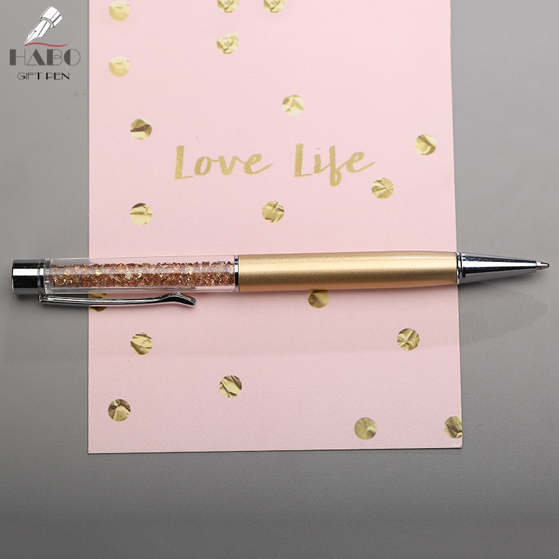 Popular Metal Ball Point Pen High-Grade Metal Rhinestone Pen Crystal Pen Gift Pen Custom Logo