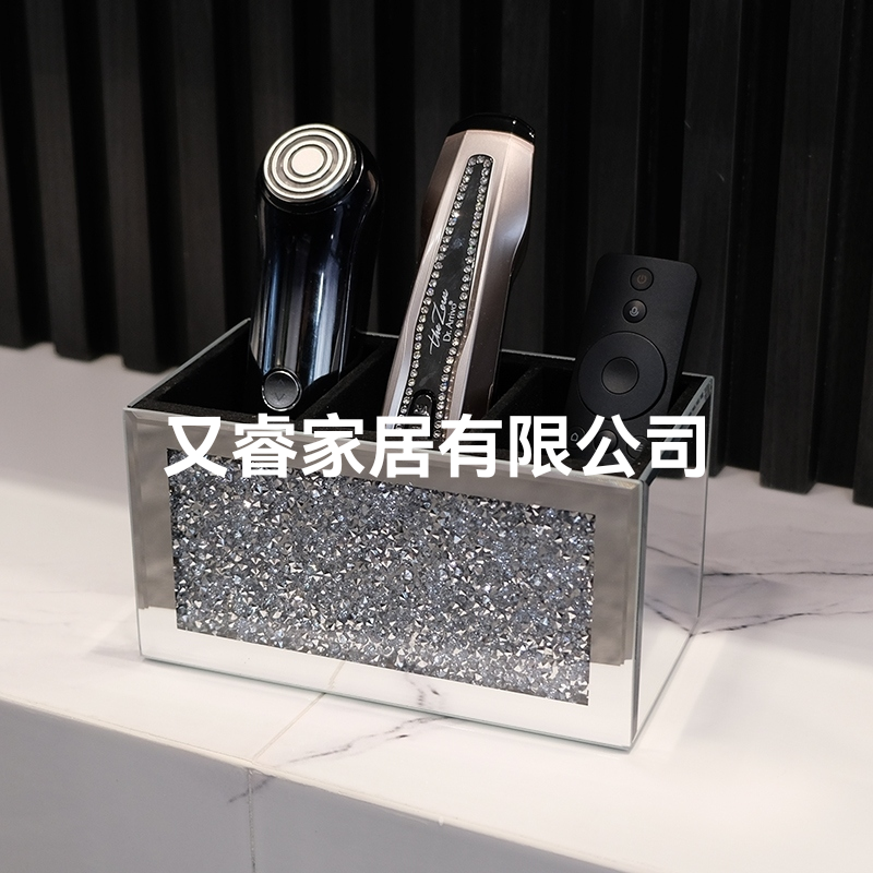 Glass Cosmetic Case Makeup Brush Box Chalk Case Storage Box