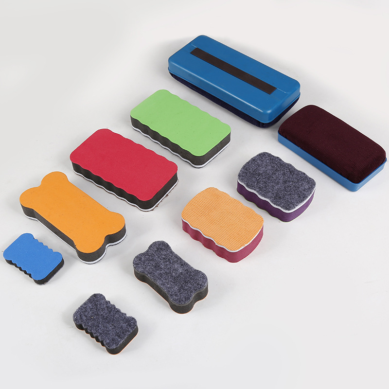New Large and Small Magnetic Flannel Blackboard Eraser Whiteboard Eraser Teacher School Chalk Brush Factory Direct Sales