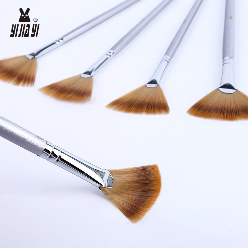 Three - color hair 5 fan - shaped pen oil painting pen water chalk watercolor pen brush tool modification