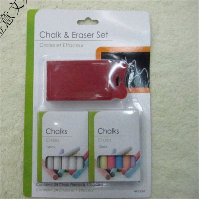 2 box of chalk + small suction card suit an eraser 2 box of chalk + small suction card suit an eraser
