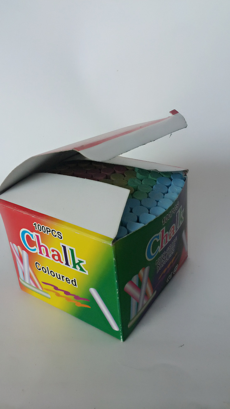 Cylindrical-quality color clean the Blackboard special write 100 pieces of chalk Cylindrical-quality color clean the Blackboard special write 100 pieces of chalk