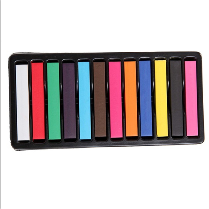 Disposable powder hair colour painted Rod Hairchalk6 color chalk Disposable powder hair colour painted Rod Hairchalk6 color chalk