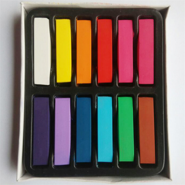 Disposable powder hair colour painted Rod Hairchalk6 color chalk Disposable powder hair colour painted Rod Hairchalk6 color chalk