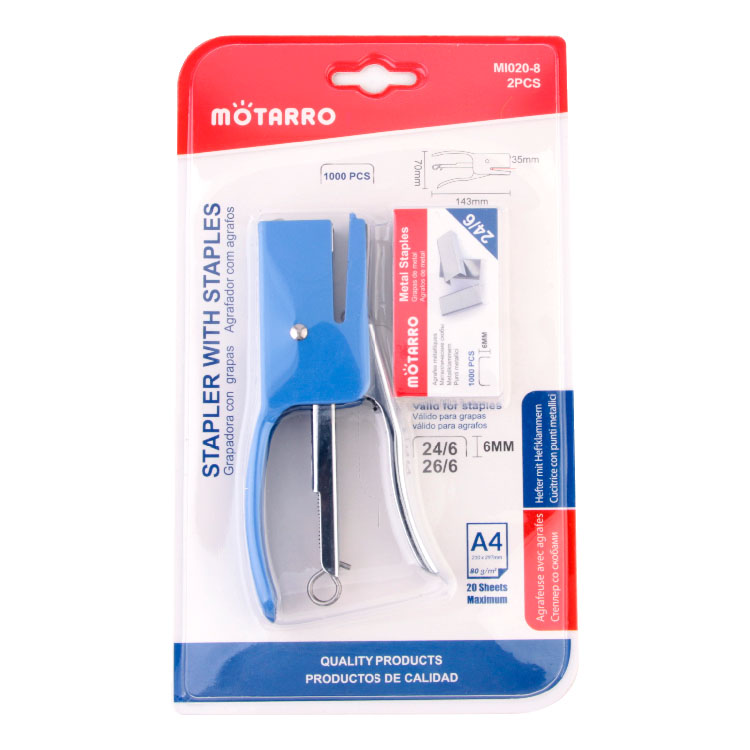 Labor-Saving Multi-Functional Hand-Held Medium Large Size Student Household Stapler MI020-8