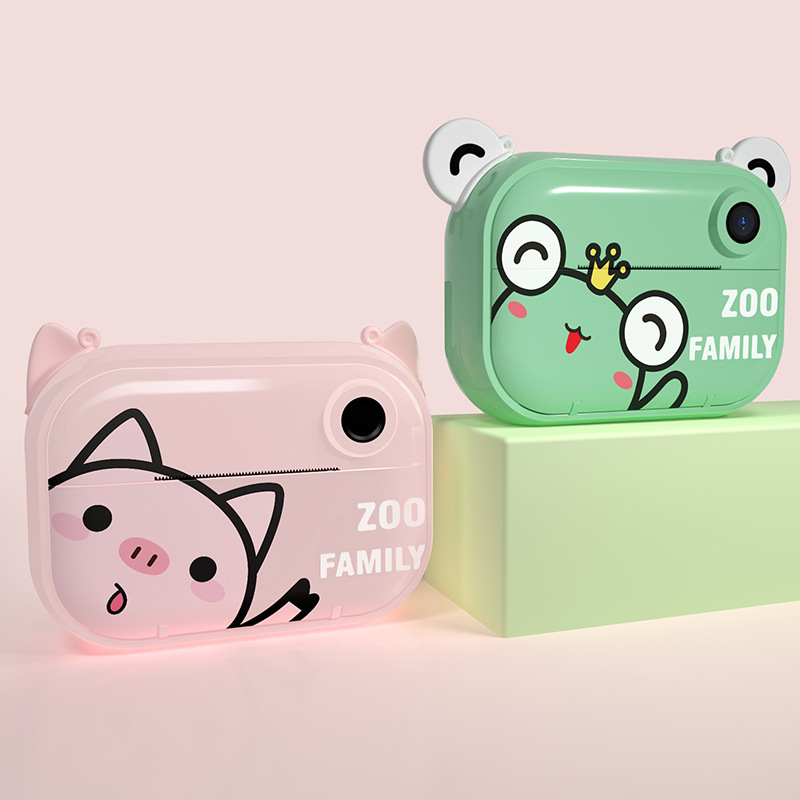 Cross-Border Hot WiFi Digital Children&#039;s Camera Polaroid Thermal Ink-Free Black and White Printer Small SLR Toy