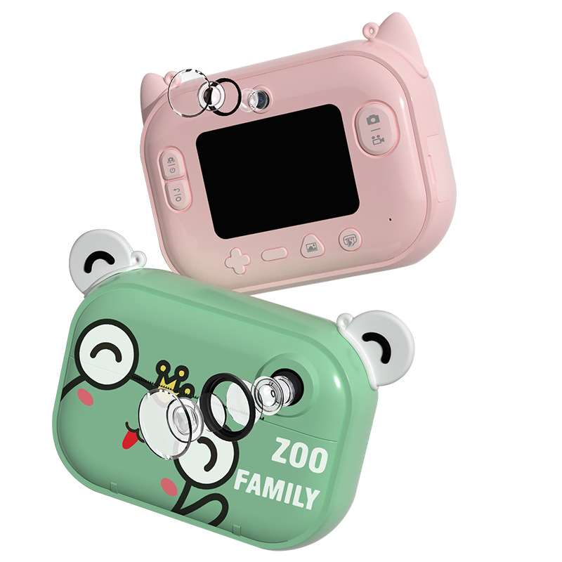 Cross-Border Hot WiFi Digital Children&#039;s Camera Polaroid Thermal Ink-Free Black and White Printer Small SLR Toy