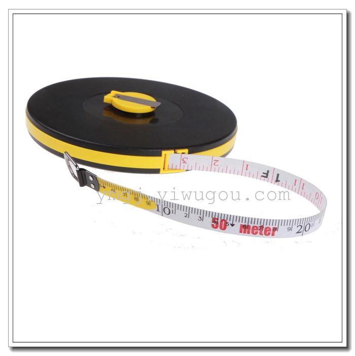 The soft leather ruler tape engineering measurement of glass fiber pull long ruler 50m The soft leather ruler tape engineering measurement of glass fiber pull long ruler 50m