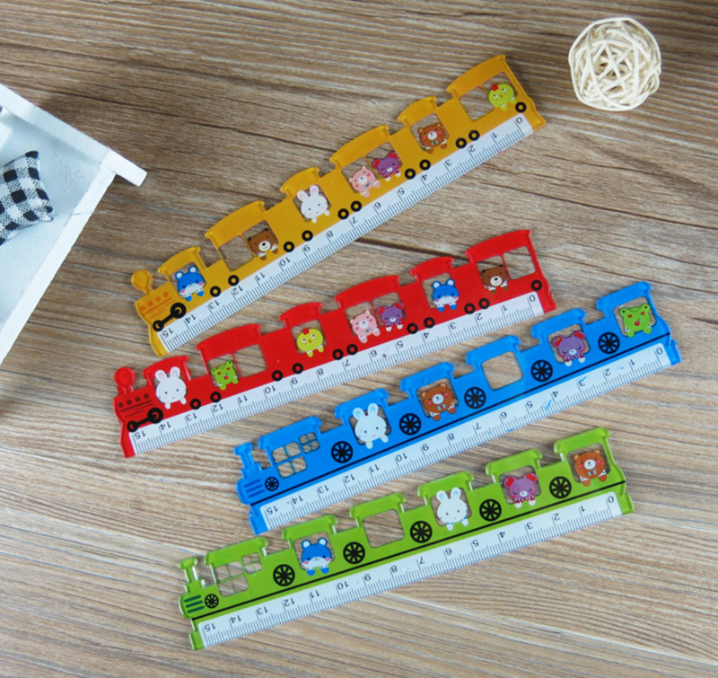 Creative little train modeling cartoon ruler practical students stationery 15cm mathematics class measurement ruler tool Creative little train modeling cartoon ruler practical students stationery 15cm mathematics class measurement ruler tool