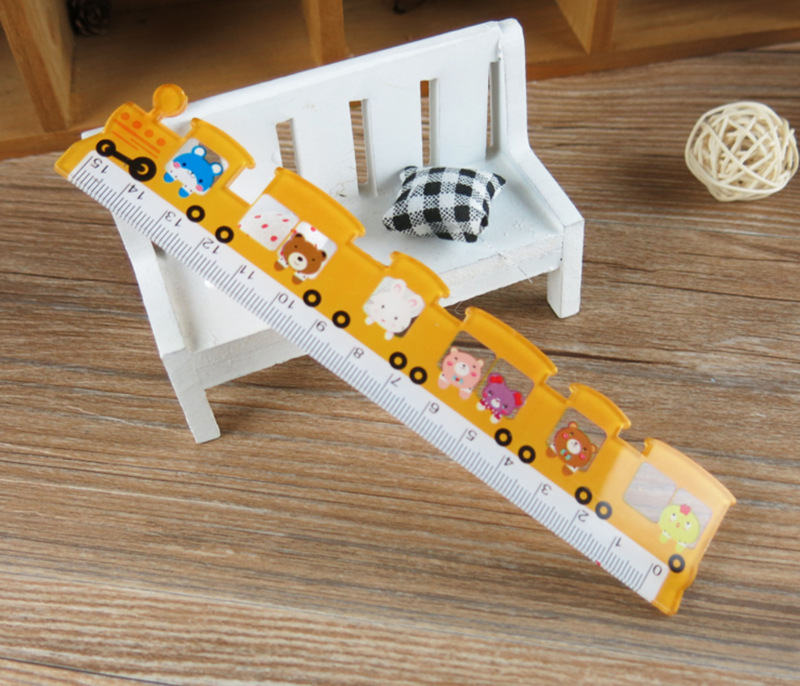 Creative little train modeling cartoon ruler practical students stationery 15cm mathematics class measurement ruler tool Creative little train modeling cartoon ruler practical students stationery 15cm mathematics class measurement ruler tool