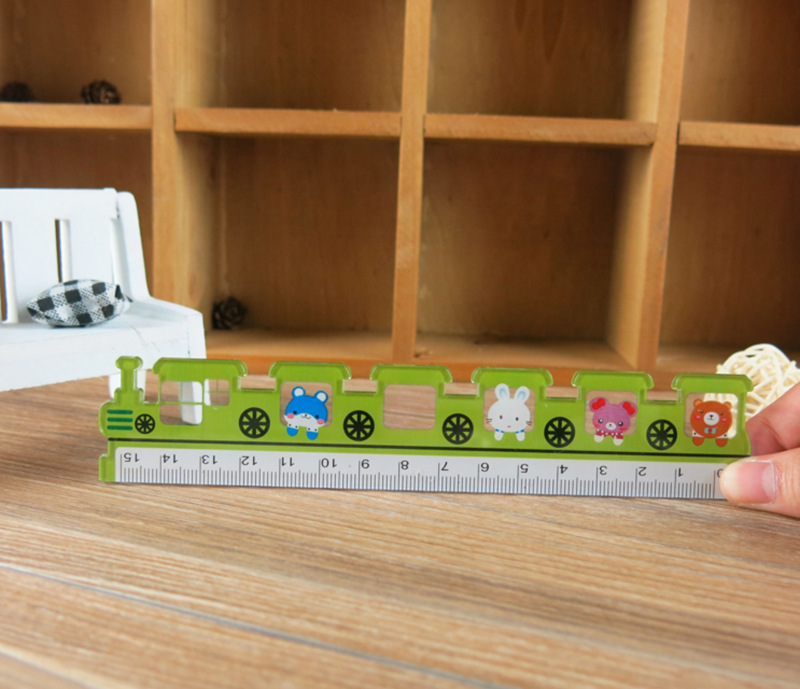 Creative little train modeling cartoon ruler practical students stationery 15cm mathematics class measurement ruler tool Creative little train modeling cartoon ruler practical students stationery 15cm mathematics class measurement ruler tool