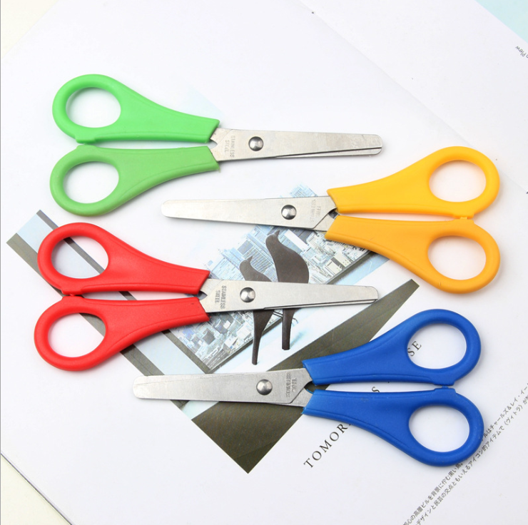 Spot Factory Direct Sales Ruler with Scale Scissors Student DIY Manual Scissor Children&#039;s Safety Colorful Scissors