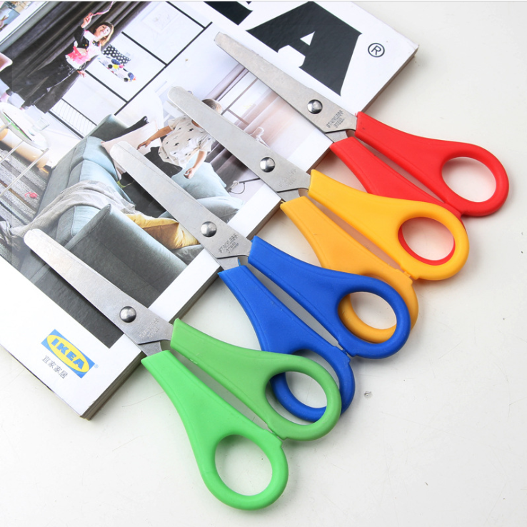 Spot Factory Direct Sales Ruler with Scale Scissors Student DIY Manual Scissor Children&#039;s Safety Colorful Scissors
