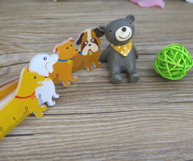 Korean cartoon dog style ruler 15CM middle and primary school students learning supplies plastic ruler wholesale Korean cartoon dog style ruler 15CM middle and primary school students learning supplies plastic ruler wholesale