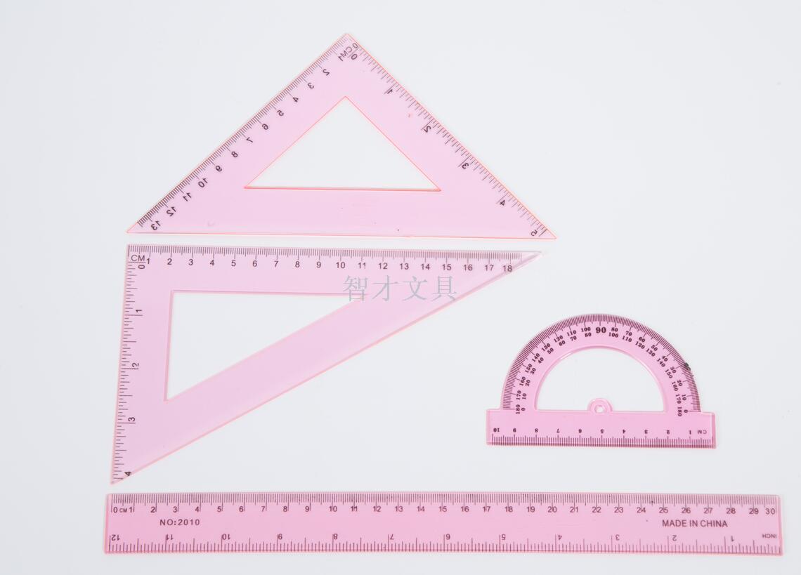 30cm 1230 sets of ruler 4 pieces of protractor triangular straightedge