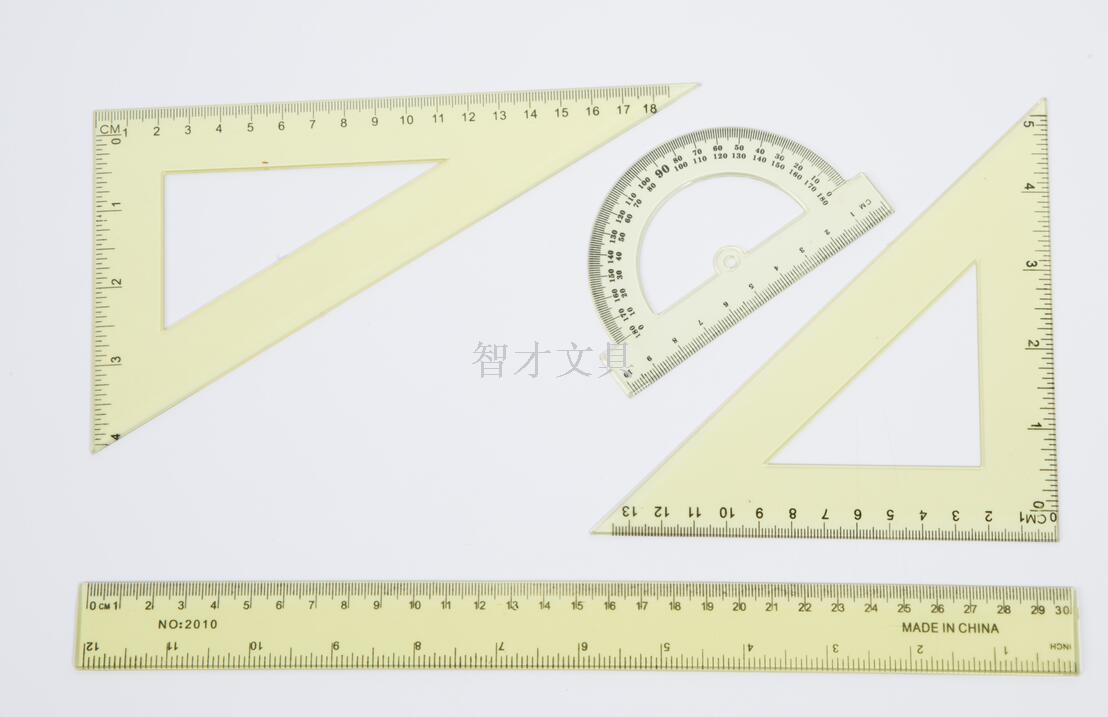 30cm 1230 sets of ruler 4 pieces of protractor triangular straightedge