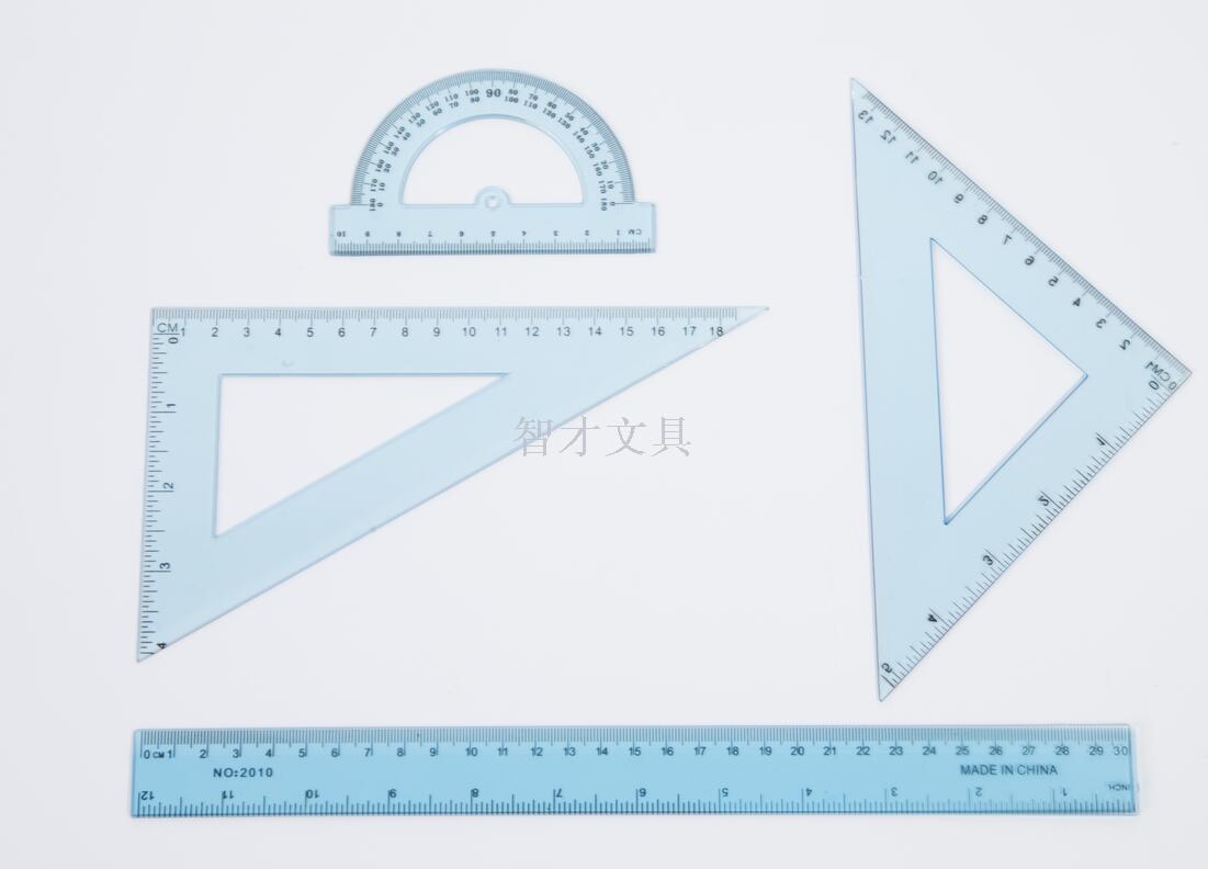 30cm 1230 sets of ruler 4 pieces of protractor triangular straightedge