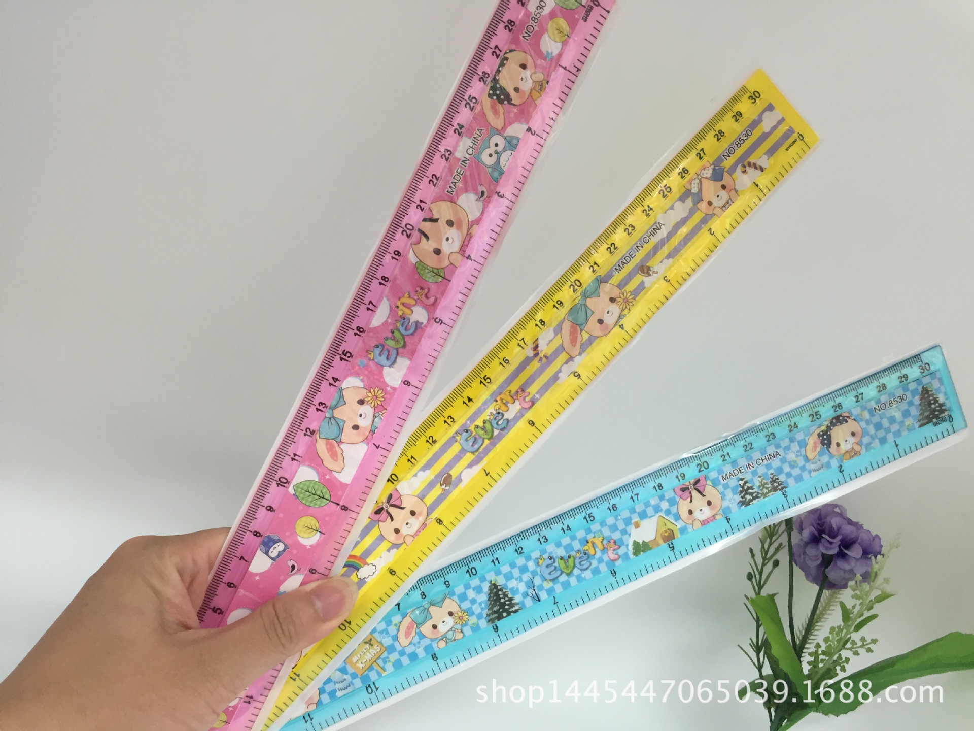 Cartoon creative ruler student supplies 30cm measuring ruler direct sale factory