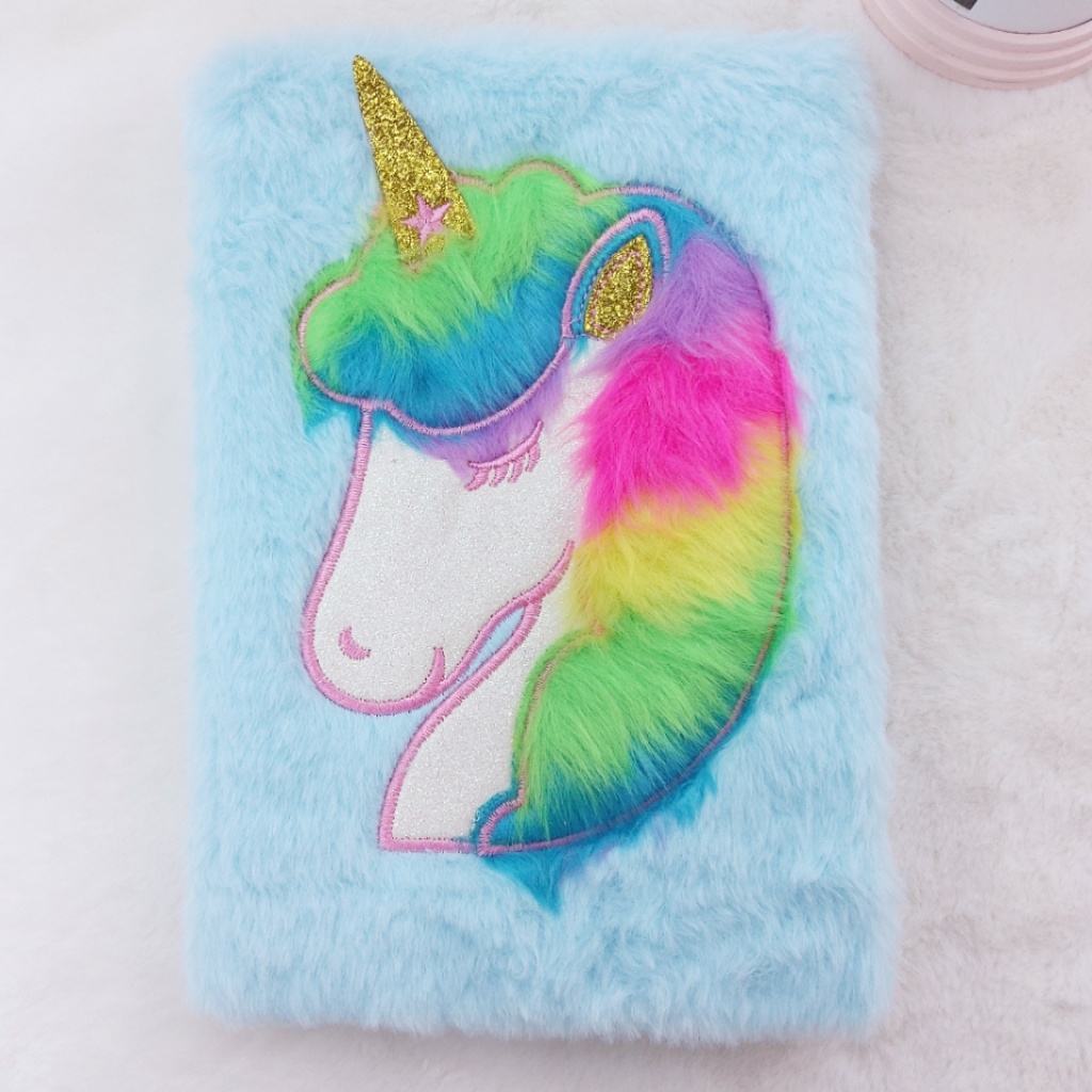 Factory Direct Sales A5 Embroidered Unicorn Plush Journal Notebook Creative Cute Gift Stationery Gift Factory Direct Sales A5 Embroidered Unicorn Plush Journal Notebook Creative Cute Gift Stationery Gift