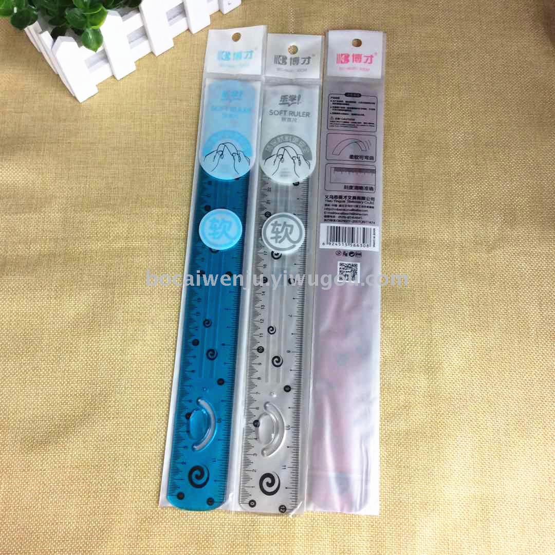 Bocai 30cm Student Ruler Flexible and Not Easy to Break Measuring Tape Colored Plastic Uni Rulers Factory Direct Sales Bocai 30cm Student Ruler Flexible and Not Easy to Break Measuring Tape Colored Plastic Uni Rulers Factory Direct Sales