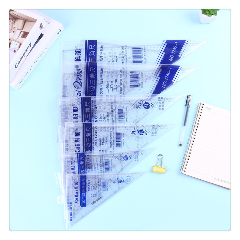 Set square Cokai triangular rule 20cm multi-functional bevel edge cloud ruler 30cm isosceles ruler for design
