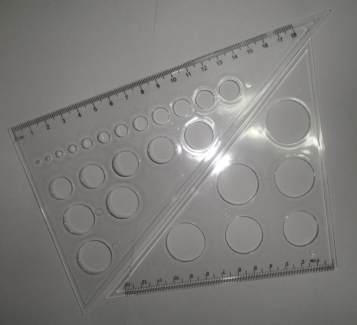 High quality triangle transparent PVC triangle 30 ° / 45 °, 60 ° triangle