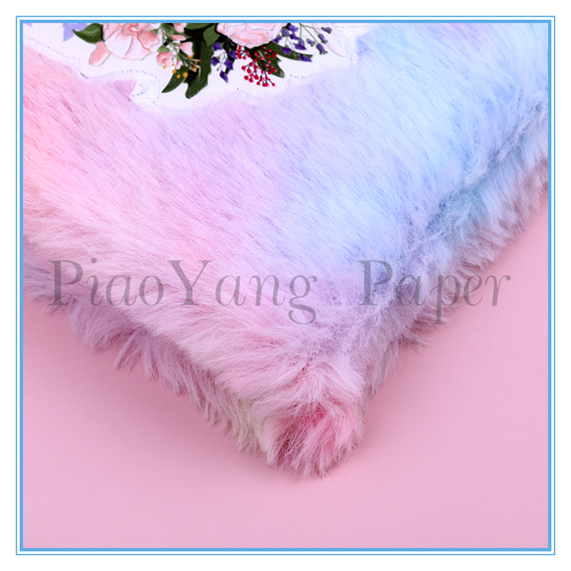Pink notebook girls heart high appearance level notepad girls with student gifts embroidery plush notebook
