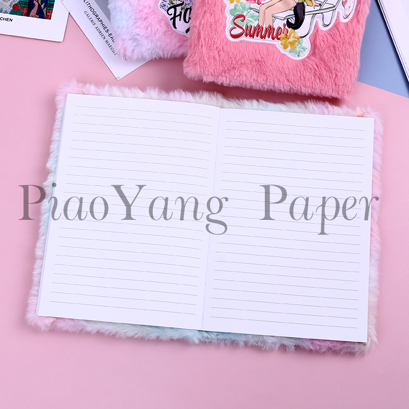 Plush embroidery loose-leaf ins hand ledger DIY cute girl heart hand ledger student notepad notebook