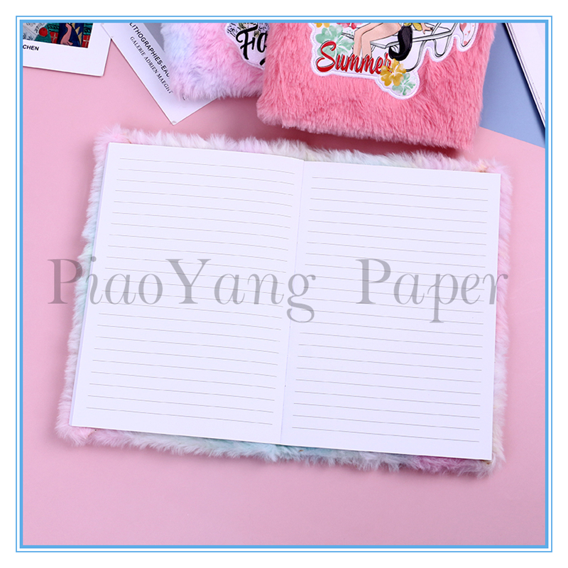 Plush embroidery loose-leaf ins hand ledger DIY cute girl heart hand ledger student notepad notebook