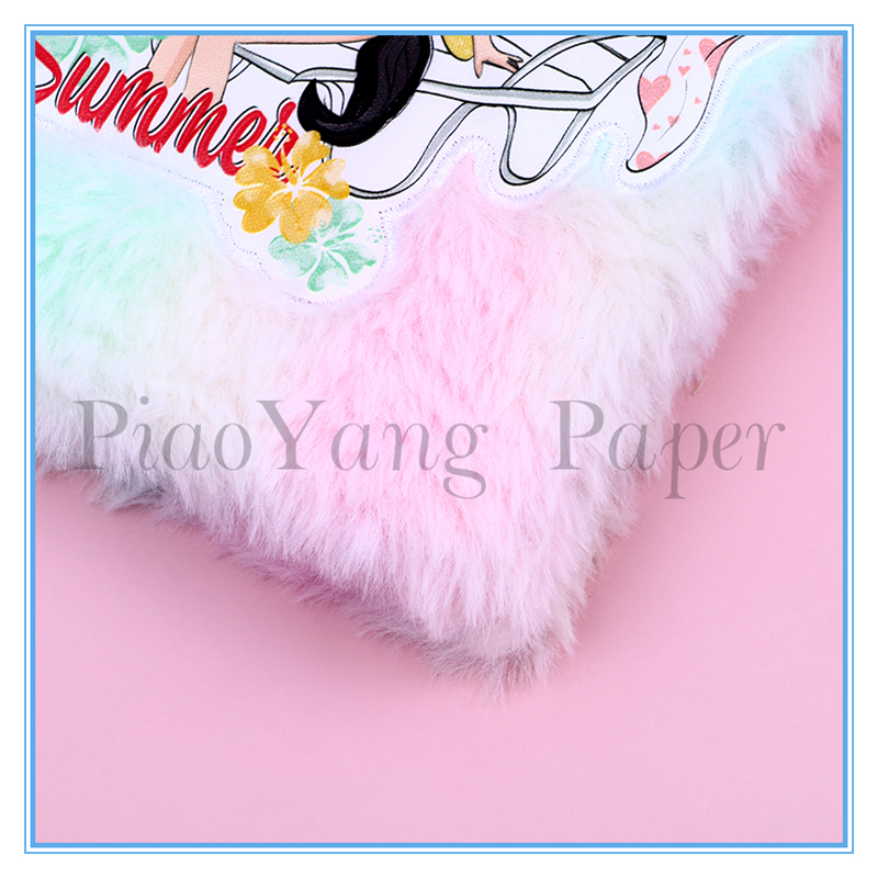 Plush embroidery loose-leaf ins hand ledger DIY cute girl heart hand ledger student notepad notebook
