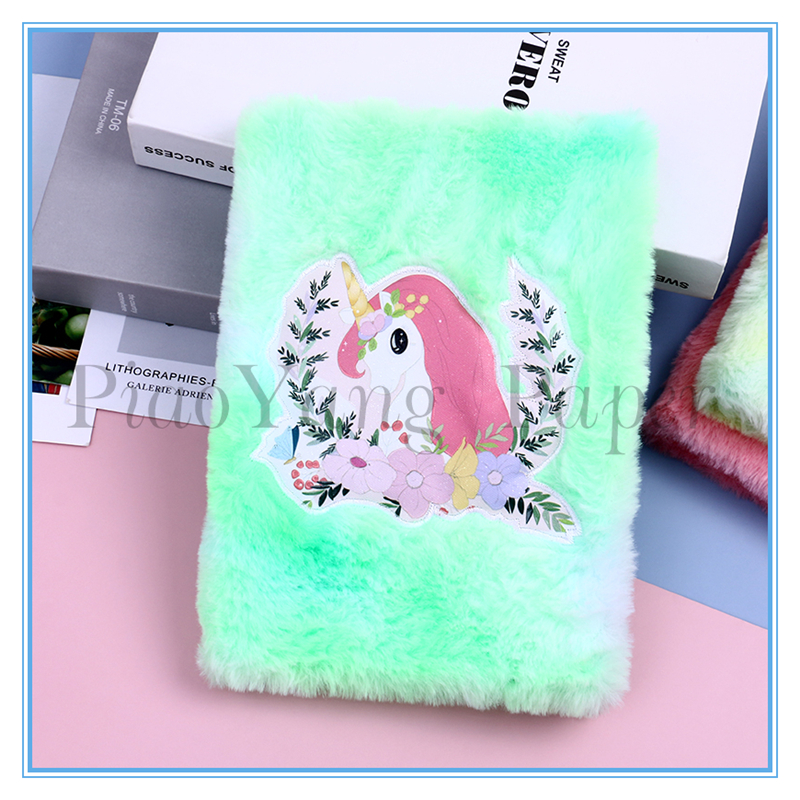 Unicorns' new plush Notebook cartoon Plush Manuscript Instagram girl cute Notebook diary